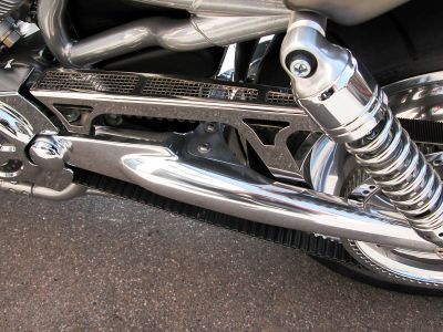 Beltabdeckung fr alle Harley-Davidson V-Rod Modelle bis Bj. 06. Ausfhrung Edelstahl poliert