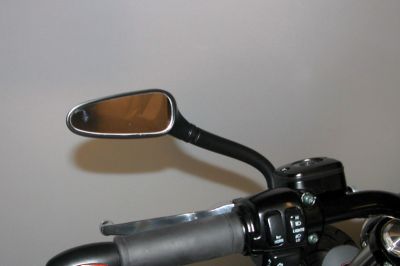 Bologna mirror left case black with adapter for all Harley-Davidson models