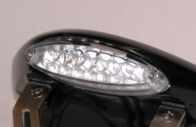 LED Rückleuchte inkl. Kennzeichenbeleuchtung Glas transparent - Größe ca. 110 mm x 34 mm