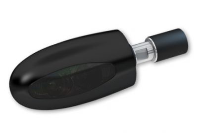 Kellermann BL 1000 Dark schwarz: LED Lenkerendenblinker mit schwarzem Gehuse und schwarzem Glas