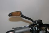 Bologna Spiegel links, Geh�use schwarz mit Adapter f�r alle Harley-Davidson Modelle