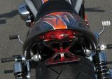 Superbike R�cklicht rotes Glas mit integrierter Kennzeichenbeleuchtung - Gr��e 192 mm x 62 mm