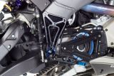 Zurckverlegte Fussrastenanlage fr alle Buell XB Modelle mit Excenterverstellung individuell Serie.
