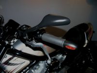 Bologna Spiegel links, Gehuse schwarz mit Adapter fr alle Harley-Davidson Modelle