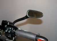 Bologna Spiegel rechts, Gehäuse schwarz mit Adapter für alle Harley-Davidson Modelle