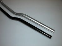 Aluminium superbike handle bar, 760 mm high, leans more to the driver