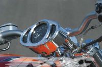 Aluminium cockpit case for all Harley-Davidson V-Rod models, complete kit for the mounting of all standard 1 handle bars including riser