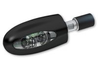 Kellermann BL 1000 LED schwarz: LED Lenkerendenblinker mit schwarzem Gehäuse und Klarglas Optik