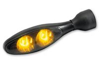 Kellermann micro 1000 Dark schwarz: LED Blinker in schwarz mit schwarzem Glas, ECE-geprft und sowohl als vorderer und hinterer Fahrtrichtungsanzeiger zugelassen